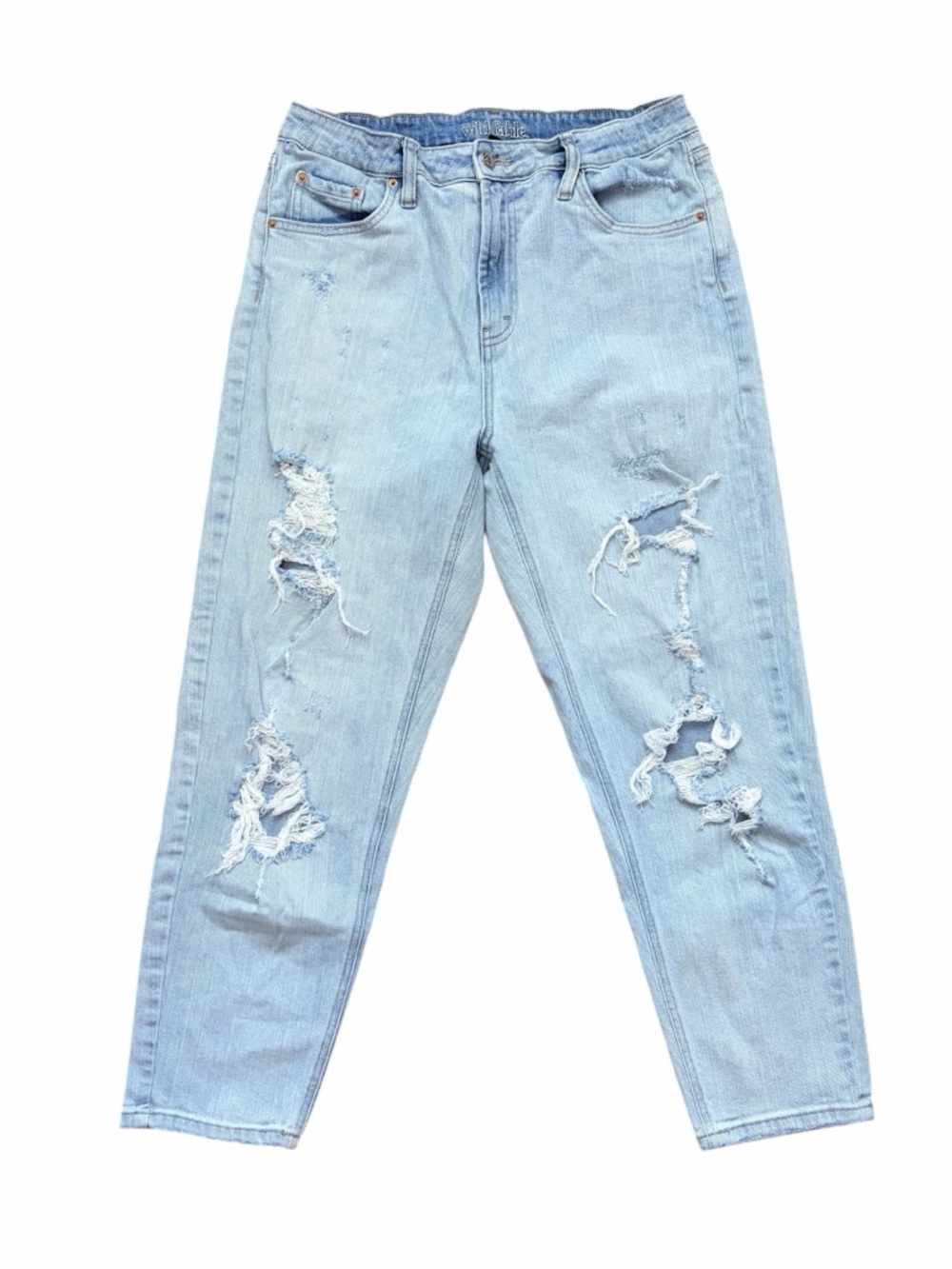Wild Fable Distressed Mom Jeans, Size 12